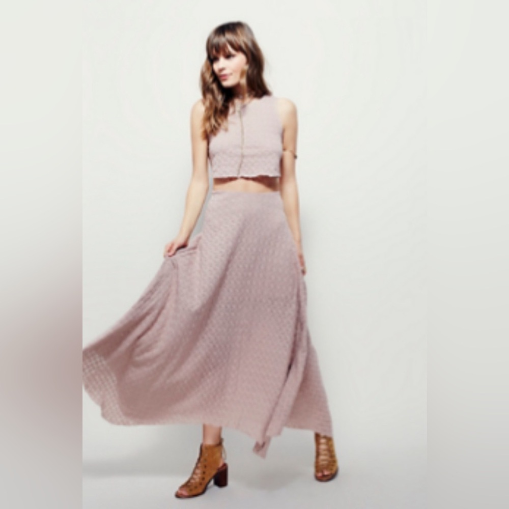 Free People Beach Caroline Set in Rose Taupe - S